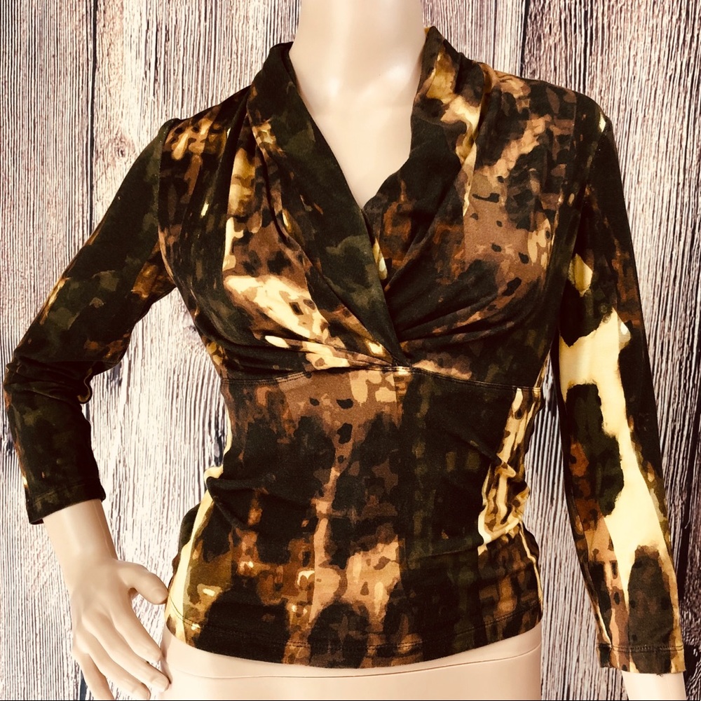 Eccoci Multi Color Long Sleeves Top